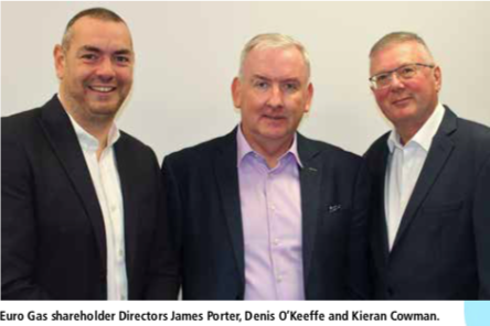 Euro Gas shareholder Directors James Porter, Denis O’Keeffe and Kieran Cowman